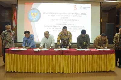 Diskominfops Inhil Ikuti Rapat Finalisasi dan Penandatanganan PKS dengan BSSN